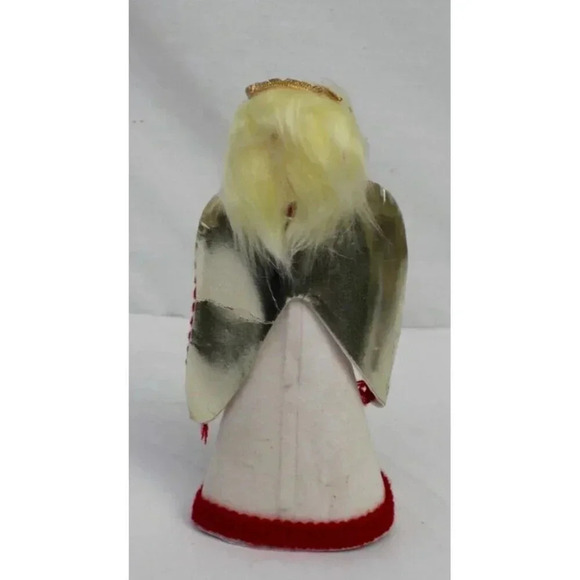 Vintage 1970s 1980s Angel W/ HALO Christmas Tree Topper Holiday - Picture 3 of 3